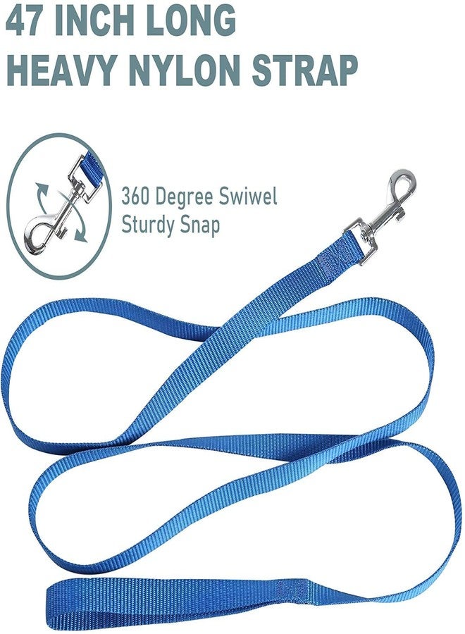 Pups&Pets Classic Dog Collar and Leash Set, Adjustable Nylon Collar with Leash for Small and Medium Dogs, Quick Release and Breathable Collar Set for Puppies (Blue Color) - Image 5